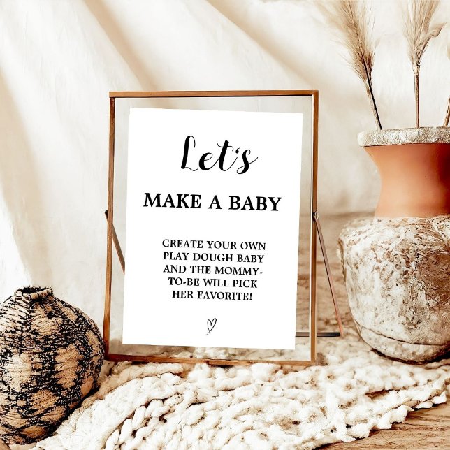 Modern låt oss gör ett Baby Baby Shower-speltecken Poster (Skapare uppladdad)