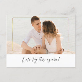 Modern Låt oss Prova det här igen, Calligraphy Pho Meddelande Vykort