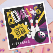 Modern Låt oss Strejka upp Färg Rosa Bowling Party