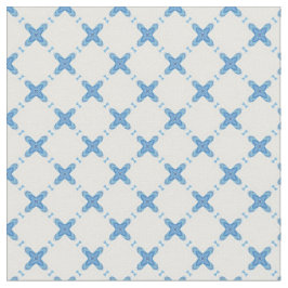 Modern lattice blue white classy mönster tyg