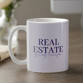 Modern Lavendel Fastighetsmäklare Kaffemugg