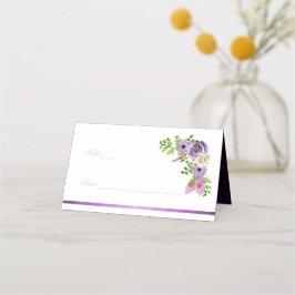 Modern Lavender Blommigt Bröllop-platskort Placeringskort