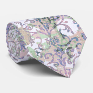 Modern Lavender Blommigt Damask Watercolor Mönster Slips