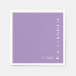 Modern lavender-Elegant Bröllop Pappersservett