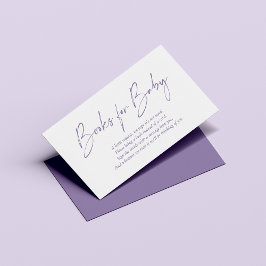 Modern Lavender Handskriftlig Bokar för Baby Tilläggskort
