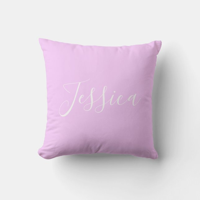 Modern Lavender Monogram Kudde (Framsida)