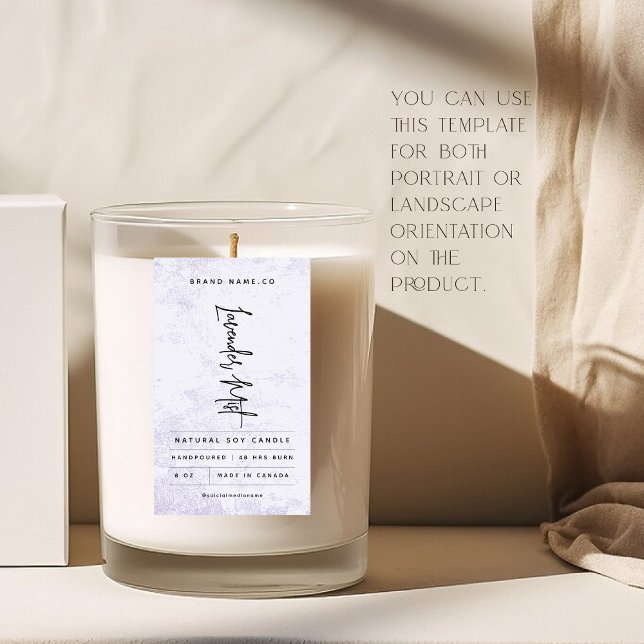Modern Lavender Rustic Label Rektangulärt Klistermärke (Skapare uppladdad)