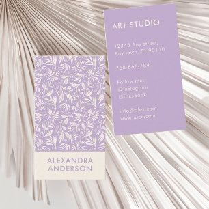 Modern Lavender Swirl Mönster Visitkort