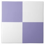 Modern Lavender White Checkered Ceramic Tile Kakelplatta<br><div class="desc">This minimalist ceramic tile features a modern checkered pattern in lavender and white. The colors are customizable in the Designer tool.</div>