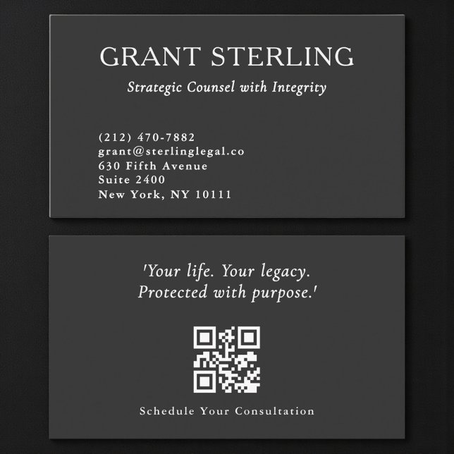 Modern Law Firm QR Code Visitkort (Skapare uppladdad)