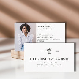 Modern Law Office Logotyp Legal Lawyer Minimal Pho Visitkort