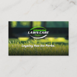 Modern Lawn Care & Landscaping Loyalty Card Visitkort