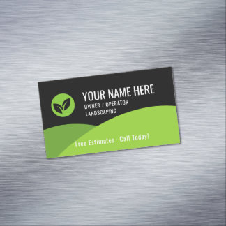 Modern Lawn Care Landscaping Magnetiska Visitkort