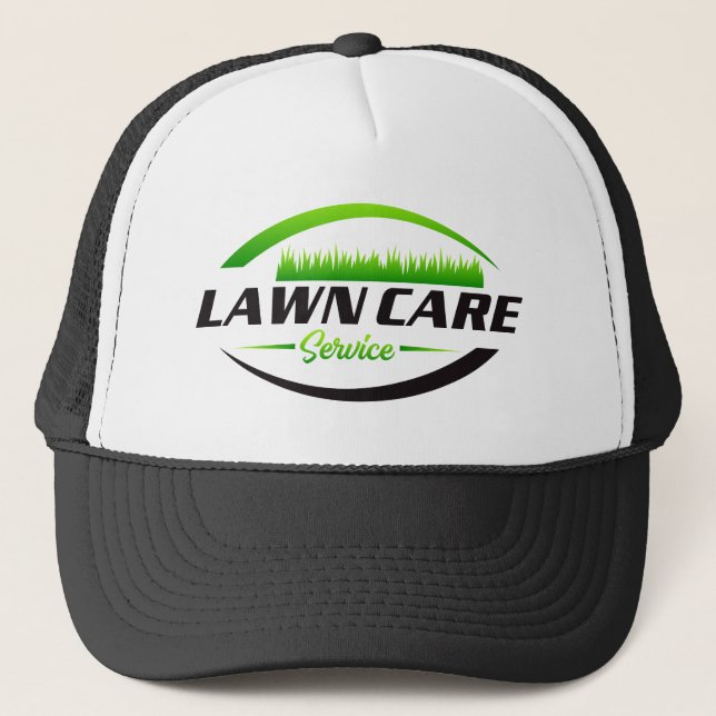 Modern Lawn Care & Landscaping Trucker Hat Keps (Framsida)