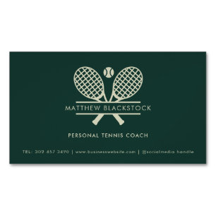 Modern Lawn Tennis professionell tränare Anpassad Magnetiska Visitkort