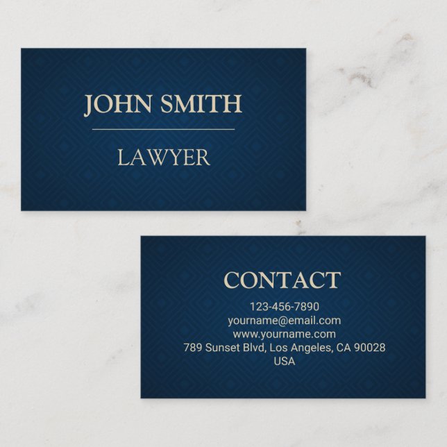Modern Lawyer Business Card Visitkort (Fram/baksida)