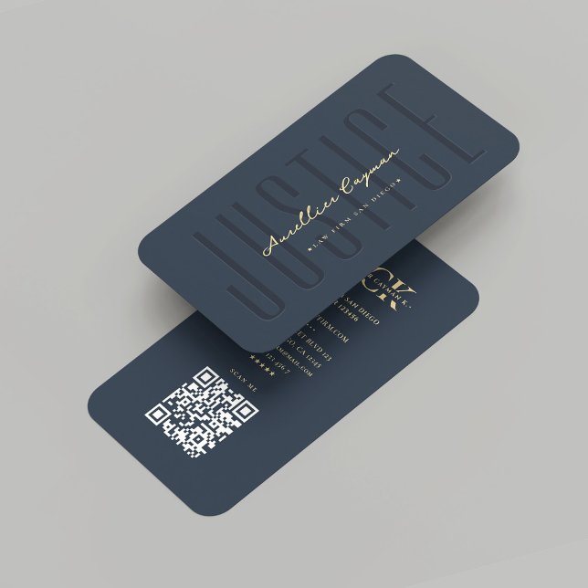 Modern Lawyer Monogram Law Firm Mörk blått Visitkort (Modern Lawyer Monogram Law Firm Justice Dark Blue Business Card
)