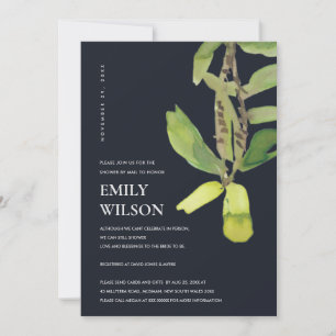 MODERN LEAFY FOLIAGE BLACK SHOWER BY MAIL INBJUDAN