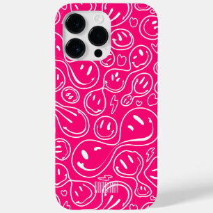 Modern leende Ansikte Smile Mönster Rosa Snyggt