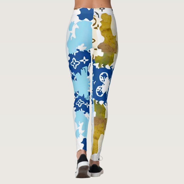modern leggings in blue camouflage (Baksida)