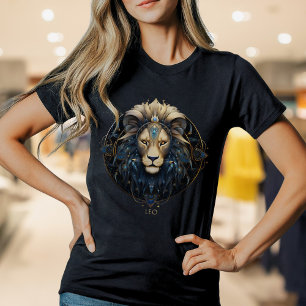 Modern Lejon Zodiac-symbol Sol Sign Leo Womens T Shirt