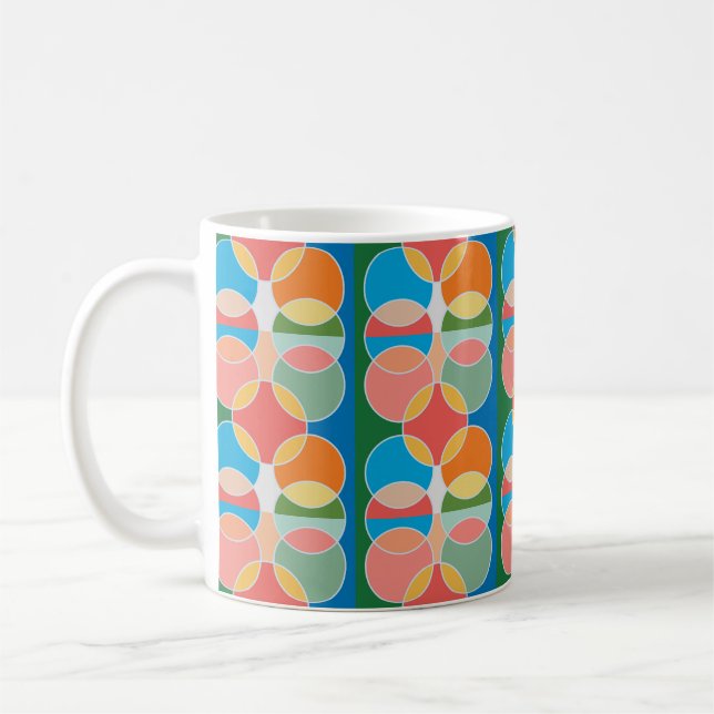 Modern lekfull cirkel design dricka servis mugg (Vänster)