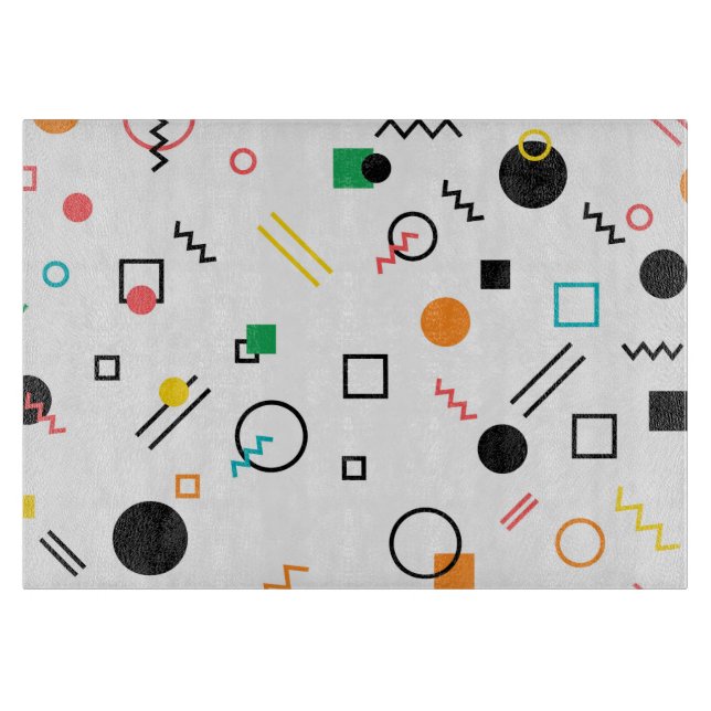 Modern, lekfull, coola, trendig, Memphis geometris (Framsidan)