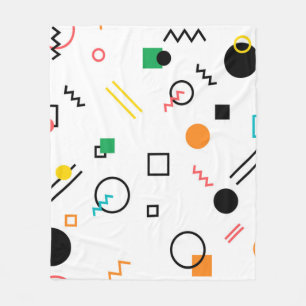 Modern, lekfull, coola, trendig, Memphis geometris Fleecefilt