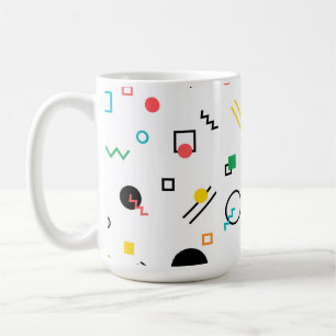 Modern, lekfull, coola, trendig, Memphis geometris Kaffemugg