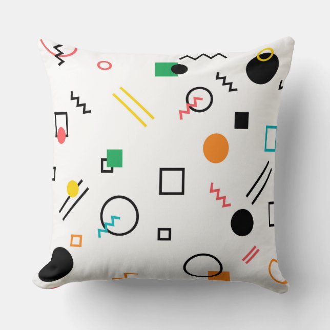 Modern, lekfull, coola, trendig, Memphis geometris Kudde (Framsida)