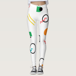 Modern, lekfull, coola, trendig, Memphis geometris Leggings