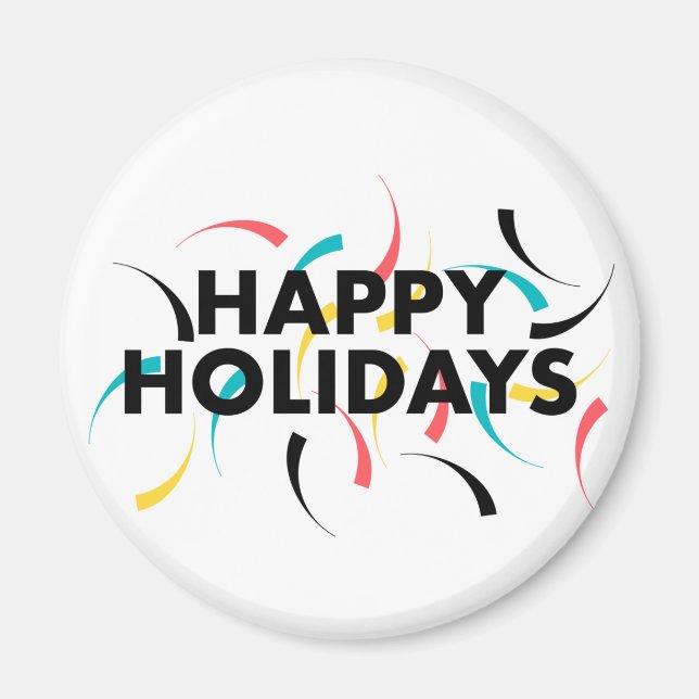 Modern, lekfull design av "Glad helg" Magnet (Framsidan)