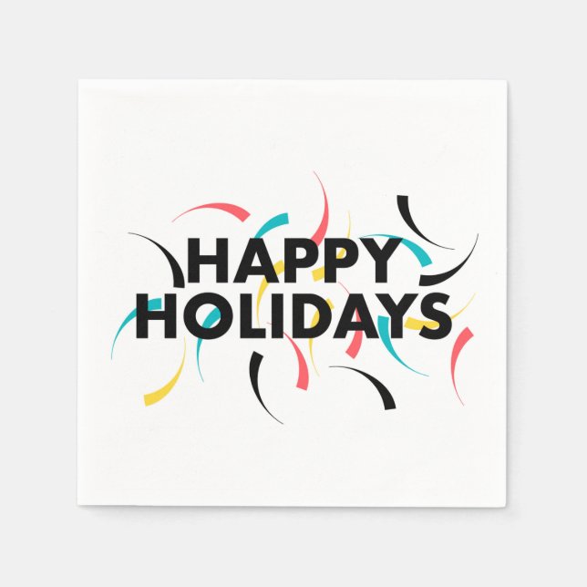 Modern, lekfull design av "Glad helg" Pappersservett (Framsidan)