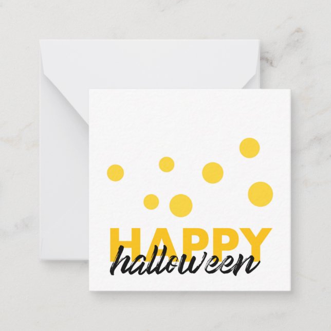 Modern, lekfull design av Happy halloween Anteckningskort (Framsida)