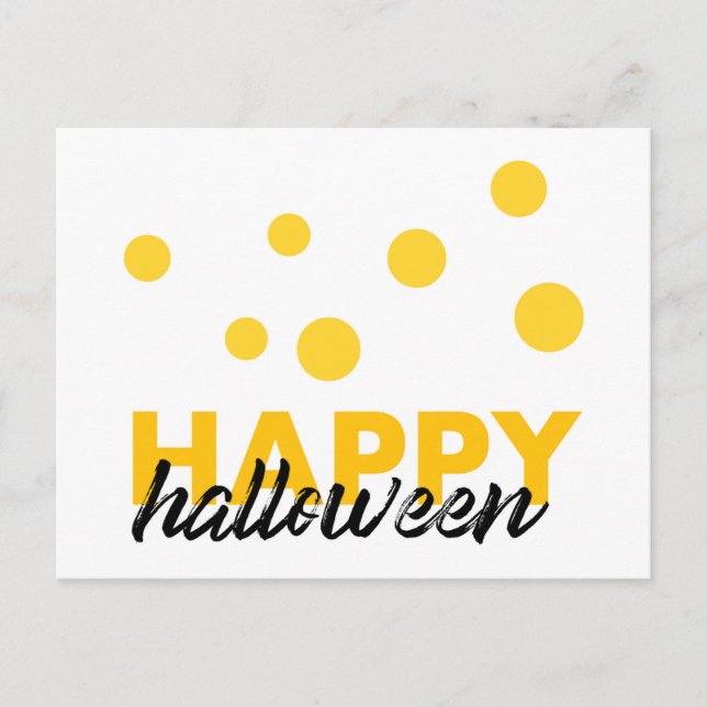 Modern, lekfull design av Happy halloween Helg Vykort (Framsida)