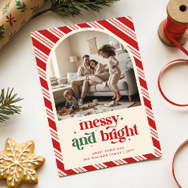 Modern Lekfull Rolig Familj Barn Foto Jul Julkort