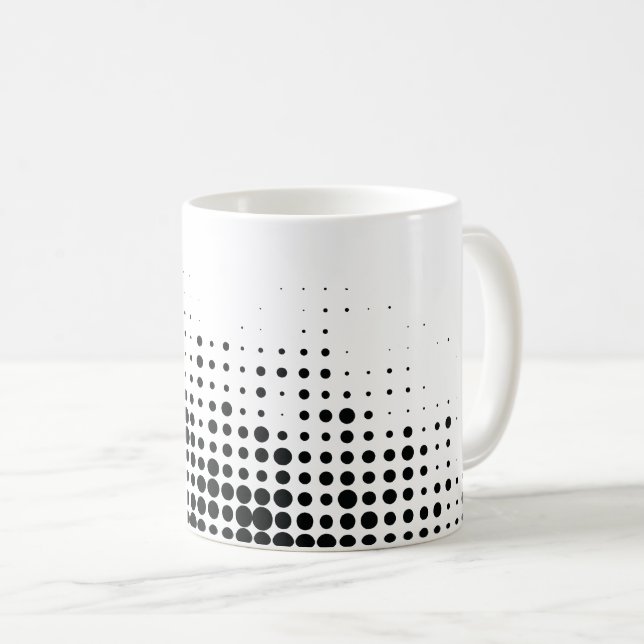Modern, lekfull, urban geometrisk cirkel mönster kaffemugg (Framsida höger)