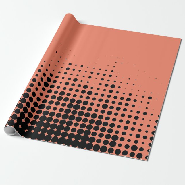 Modern, lekfull, urban geometrisk cirkel mönster presentpapper (Utrullad)