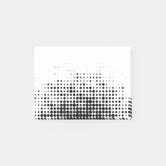 Modern, lekfull, urban geometrisk cirkelmönster post-it block (Framsida)