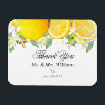 Modern Lemon Boho Sommar Bröllop Tack Magnet<br><div class="desc">Modern citron boho sommar bröllop tackar er magnet. Du kan ändra texten med högerna "Detaljer". Om du vill anpassa allt efter dina behov klickar du på knappen Anpassa och kan ändra stil och färg. Kontakta mig om du behöver hjälp, om du behöver matchande artiklar eller om du har speciellare önskemål....</div>