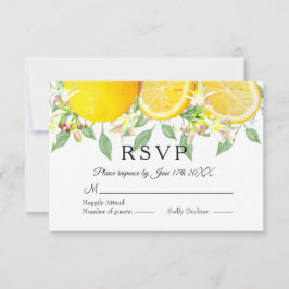 Modern Lemon Boho Summer Bröllop OSA Kort