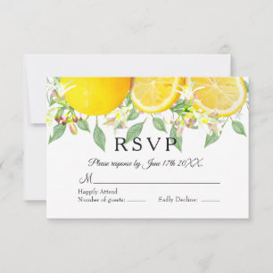 Modern Lemon Boho Summer Bröllop OSA Kort