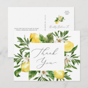 Modern Lemon Garden Tack-vykort Vykort