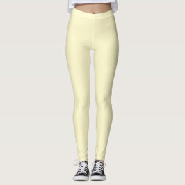 Modern Lemon Gult Plain Solid Färg Leggings
