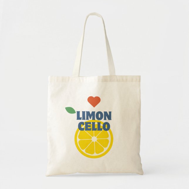 Modern Lemon Limoncello Favor Gift Merch Tygkasse (Framsidan)