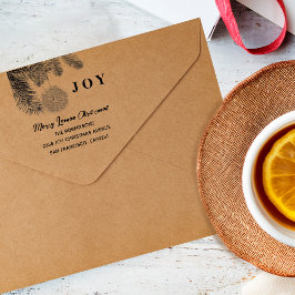 Modern Lemon Orange God jul Joy Självfärgande Stämpel