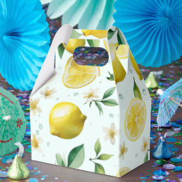 Modern lemonblå blomsterformig bröllopsdusch med s presentaskar