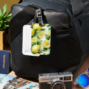 Modern lemonblå blomsterlig skrift bröllopsdusch bagagebricka