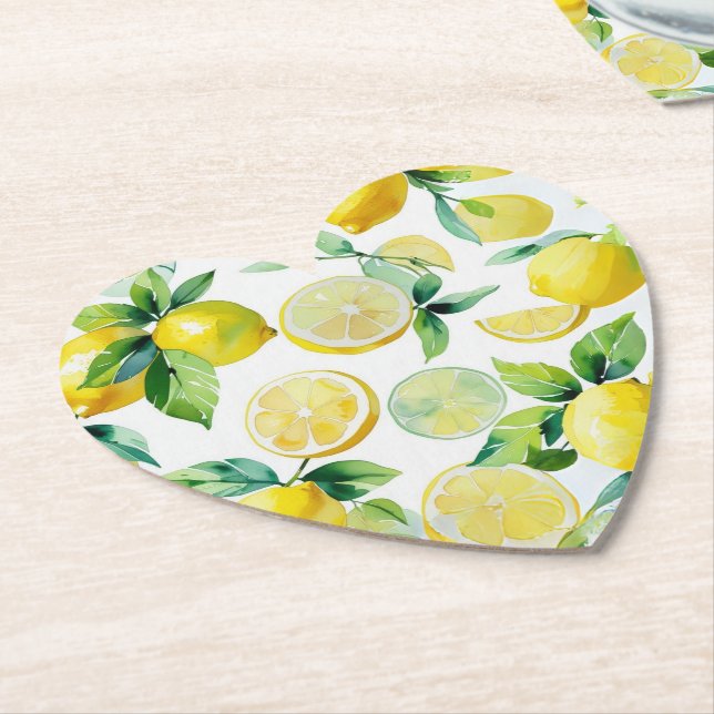 Modern lemonblå blomsterlig skrift bröllopsdusch underlägg papper (Vinklad)