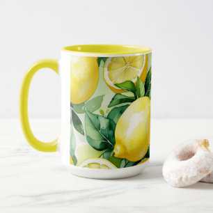 Modern lemonblå blomsterlig skriftlig bröllopsdusc mugg